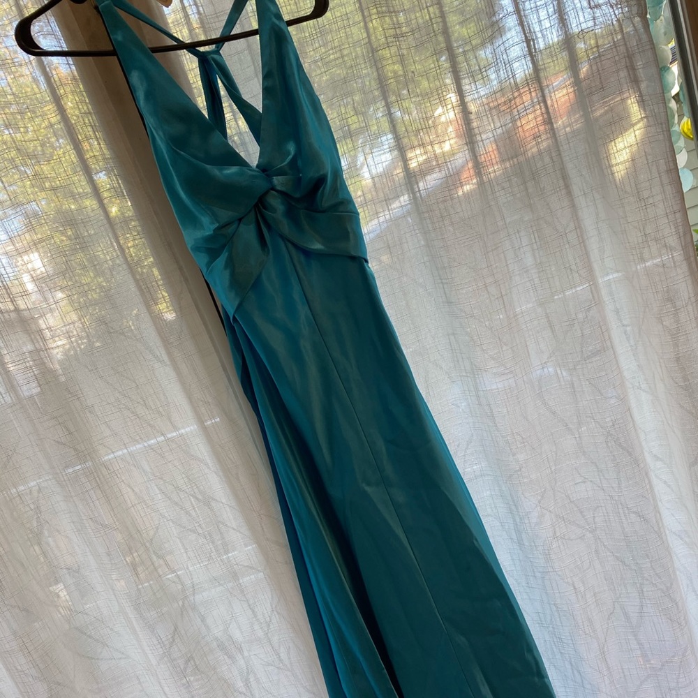Teal vintage prom dress